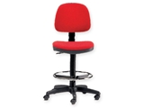Show details for  STOOL with backrest and ring- red 1pcs