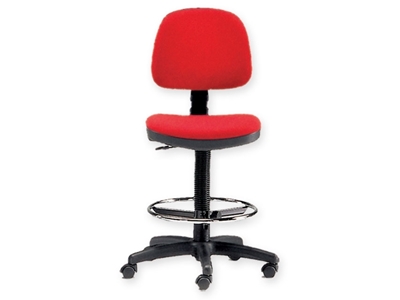Picture of  STOOL with backrest and ring- red 1pcs