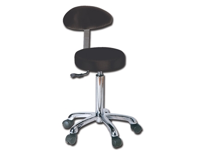 Picture of  STOOL with backrest - black 1pcs