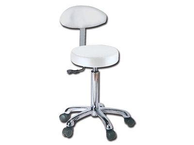 Picture of  STOOL with backrest - white 1pcs