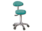 Show details for STOOL with backrest - green 1pcs