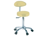 Show details for STOOL with backrest - beige 1pcs