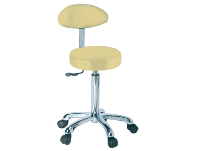 Picture of STOOL with backrest - beige 1pcs