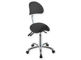 Show details for ERGO STOOL with backrest - black 1pcs