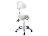 Show details for  ERGO STOOL with backrest - white 1pcs