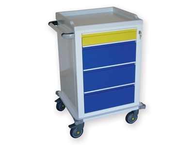 Picture of  MODULAR TROLLEY painted steel with 1+3 drawers 1pcs