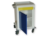 Show details for MODULAR TROLLEY painted steel with 1 drawer + 1 shelf 1pcs