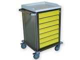 Show details for  MODULAR TROLLEY stainless steel with 7 small drawers 1pcs