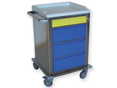 Picture of MODULAR TROLLEY stainless steel with 1+3 drawers 1pcs