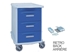 Picture of DOUBLE FACE PHARMACY TROLLEY - 3 large, 21 small drawers 1pcs