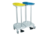 Show details for BAG HOLDER TROLLEY foot operated - 2 bags 1pcs