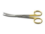 Show details for GOLD SCISSORS CURVED BLUNT/SHARP - 14.5 cm, 1 pc.