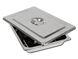 Show details for S/S INSTRUM. TRAY WITH LID - 355x254X50 mm, 1 pc.