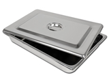 Show details for S/S INSTRUM. TRAY WITH LID - 440x320X64 mm, 1 pc.