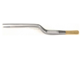 Show details for  T.C. GOLD CUSHING TAYLOR FORCEPS - 18 cm - rough tips 1pcs