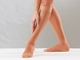 Show details for KNEE-HIGHS SOCKS - S/M - medium compression - beige pair