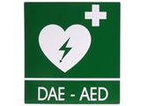 Show details for DAE-AED ALUMINIUM SIGN 34x36 cm for defibrillators
