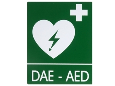Picture of DAE-AED ALUMINIUM SIGN 25x31 cm defibrilatoriem