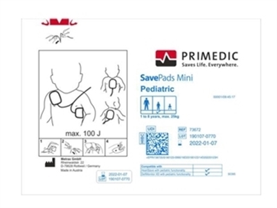 Picture of SAVE PADS MINI 1-8 лет до 25 кг для устройств HeartSave, начиная с S.N 739XXXXXXX, набор из 2