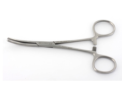 Picture of KLEMMER FORCEPS - curved- 18 cm, 1 pc.