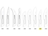 Picture of GIMA STAINLESS STEEL BLADES N. 23 - sterile, 100 pcs.