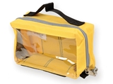 Show details for E1 RECTANGULAR POUCH with window and handle - yellow, 1 pc.