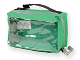 Show details for E1 RECTANGULAR POUCH with window and handle - green, 1 pc.