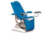 Show details for GYNEX BED CHAIR with roll holder - metal sea blue, 1 pc.
