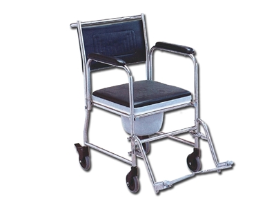 Picture of COMMODE WHEELCHAIR with castors - stainless steel, 1 pc.