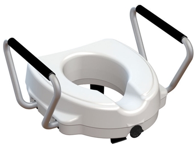 Picture of RAISED TOILET SEAT with fixed armrest - height 12,5 cm, 1 pc.