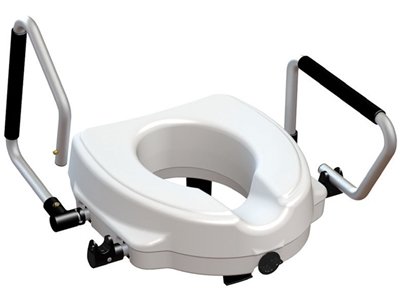Picture of RAISED TOILET SEAT with reclining armrest - height 12,5 cm, 1 pc.