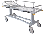 Show details for PROFESSIONAL PATIENT TROLLEY with side rails and oxygen cylinder holder, 1 pc.