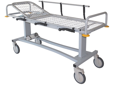 Picture of PROFESSIONAL PATIENT TROLLEY with side rails and oxygen cylinder holder, 1 pc.