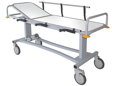 Picture of PROFESSIONAL RX PATIENT TROLLEY with side rails and oxygen cylinder holder, 1 pc.