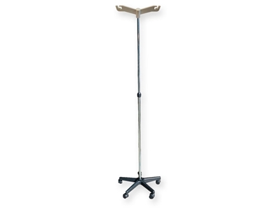 Picture of I.V.STAND ON 5 WHEELS TROLLEY - aluminium - 2 hooks, 1 pc.