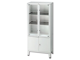 Show details for VALUE CABINET - 4 hinged doors - tempered glass, 1 pc.