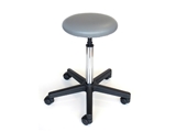 Show details for STOOL - padded seat with castors - grey, 1 pc.