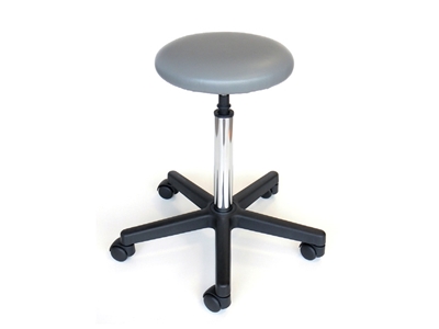 Picture of STOOL - padded seat with castors - grey, 1 pc.