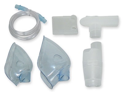 Picture of NEB KIT (2 masks, tube, bulb, nasal prong, mouthpiece) for Eolo, Corsia, 1 pc.