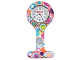 Show details for SILICONE NURSE WATCH - round - bubbles