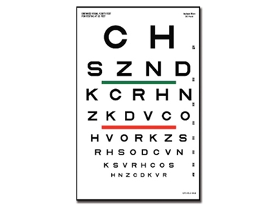 Picture of SLOAN OPTOMETRISKĀ KARTE - 6 m 23x35,5 cm, 1 gab.