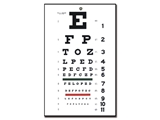 Show details for TRADITIONAL SNELLEN OPTOMETRIC CHART - 6 m - 28x56 cm, 1 pc.