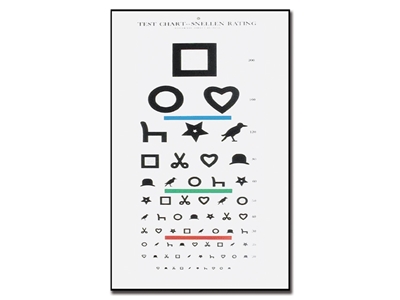 Picture of EWING ILLITERATĪVA OPTOMETRISKĀ KARTE - 6 m - 28x56 cm, 1 gab.