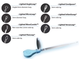 Show details for LIGHTED MIXED CURETTES with lens and LED illuminator, 50 pcs.