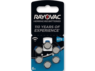 Picture of RAYOVAC ACOUSTIC BATTERIES - 675, 6 pcs.