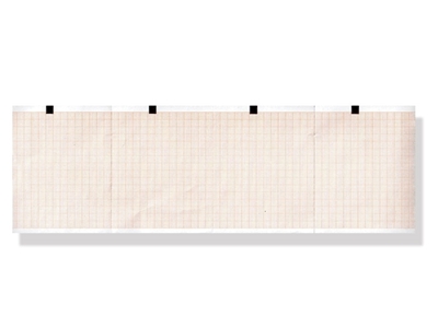 Picture of ECG thermal paper 90x70mm x400s pack - orange grid, 25 pcs.