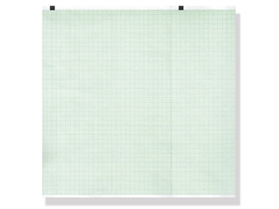 Picture of ECG thermal paper 210x140mm x150s pack - green grid, pack of 5 pcs.