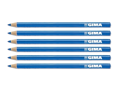 Picture of GIMA DERMATOGRAPH PENCILS - blue, 6 pcs.