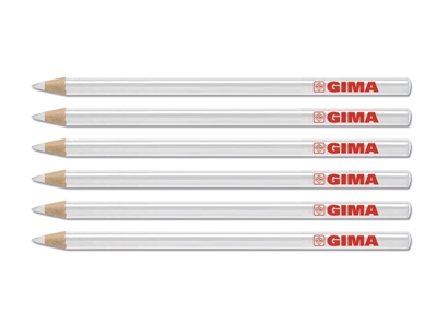 Picture of GIMA DERMATOGRAPH PENCILS - white, 6 pcs.