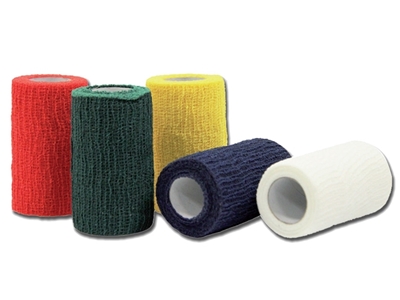 Picture of COHESIVE COLOUR BANDAGE 4 m x 6 cm - blue, 10 pcs.